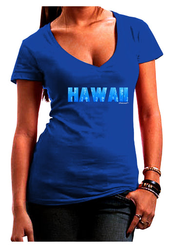 Hawaii Ocean Bubbles Juniors V-Neck Dark T-Shirt by TooLoud-Womens V-Neck T-Shirts-TooLoud-Royal-Blue-Juniors Fitted Small-Davson Sales