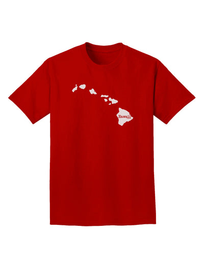 Hawaii - United States Shape Adult Dark T-Shirt by TooLoud-Mens T-Shirt-TooLoud-Red-Small-Davson Sales