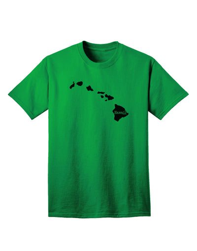 Hawaii - United States Shape Adult T-Shirt: A Stylish Addition to Your Wardrobe by TooLoud-Mens T-shirts-TooLoud-Kelly-Green-Small-Davson Sales