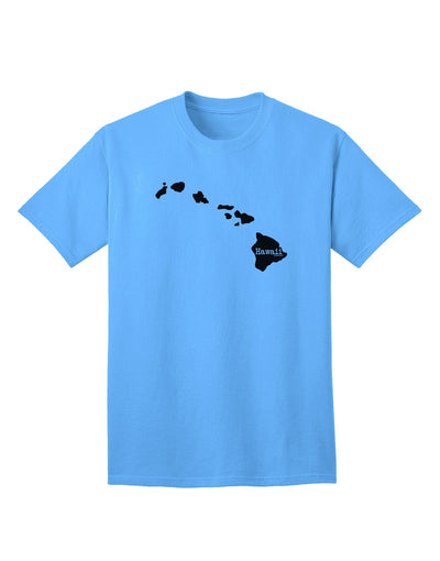 Hawaii - United States Shape Adult T-Shirt: A Stylish Addition to Your Wardrobe by TooLoud-Mens T-shirts-TooLoud-Aquatic-Blue-Small-Davson Sales