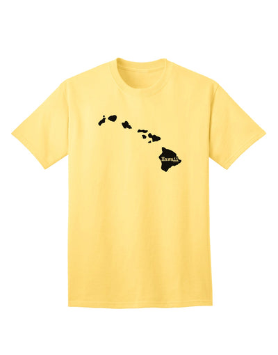 Hawaii - United States Shape Adult T-Shirt: A Stylish Addition to Your Wardrobe by TooLoud-Mens T-shirts-TooLoud-Yellow-Small-Davson Sales