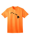 Hawaii - United States Shape Adult T-Shirt: A Stylish Addition to Your Wardrobe by TooLoud-Mens T-shirts-TooLoud-Neon-Orange-Small-Davson Sales