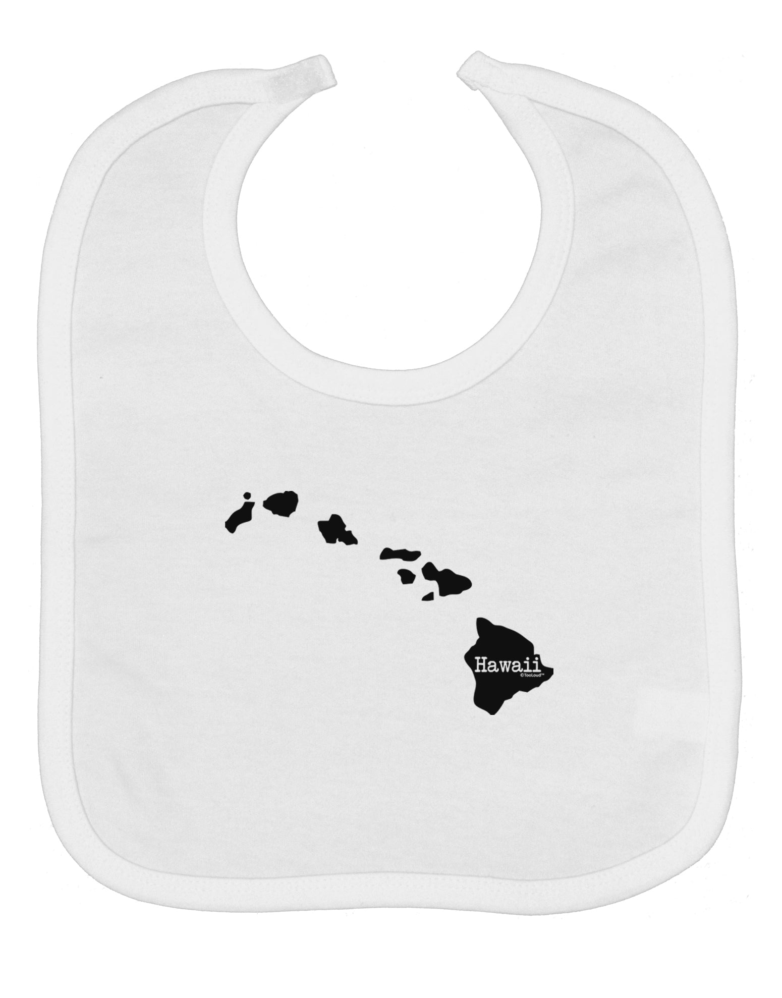 Hawaii - United States Shape Baby Bib by TooLoud