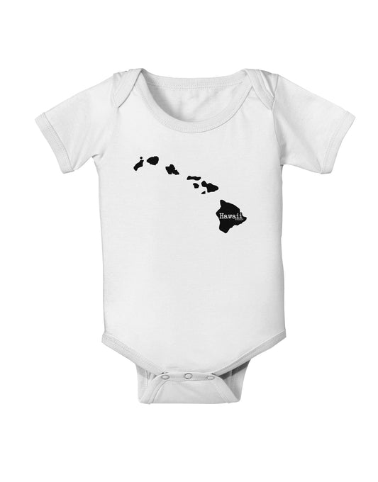 Hawaii - United States Shape Baby Romper Bodysuit by TooLoud-Baby Romper-TooLoud-White-06-Months-Davson Sales