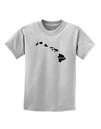 Hawaii - United States Shape Childrens T-Shirt by TooLoud-Childrens T-Shirt-TooLoud-AshGray-X-Small-Davson Sales