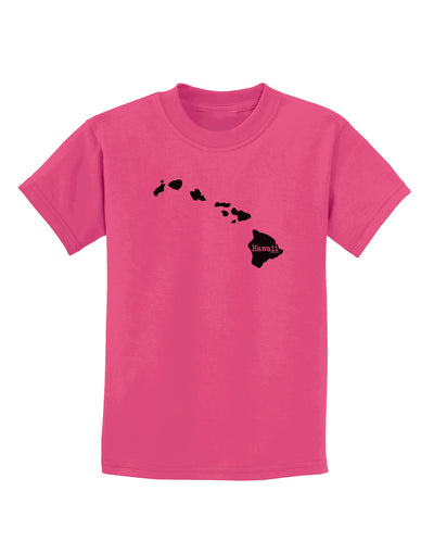 Hawaii - United States Shape Childrens T-Shirt by TooLoud-Childrens T-Shirt-TooLoud-Sangria-X-Small-Davson Sales