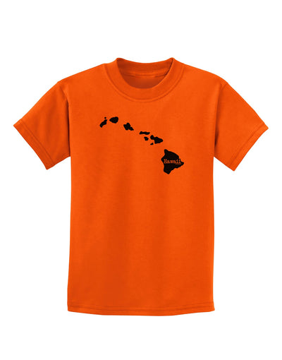 Hawaii - United States Shape Childrens T-Shirt by TooLoud-Childrens T-Shirt-TooLoud-Orange-X-Small-Davson Sales