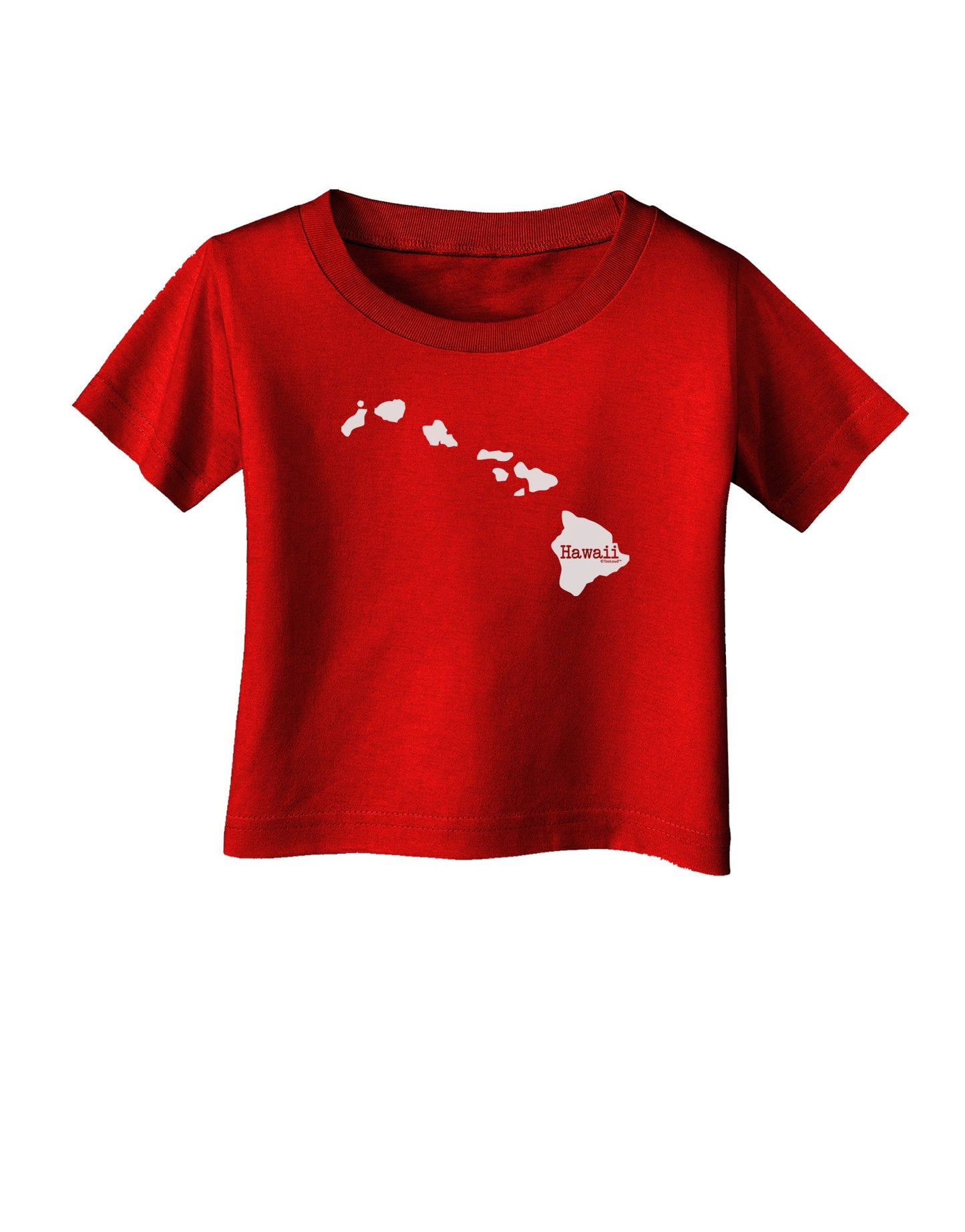 Hawaii - United States Shape Infant T-Shirt Dark by TooLoud-Infant T-Shirt-TooLoud-Red-06-Months-Davson Sales