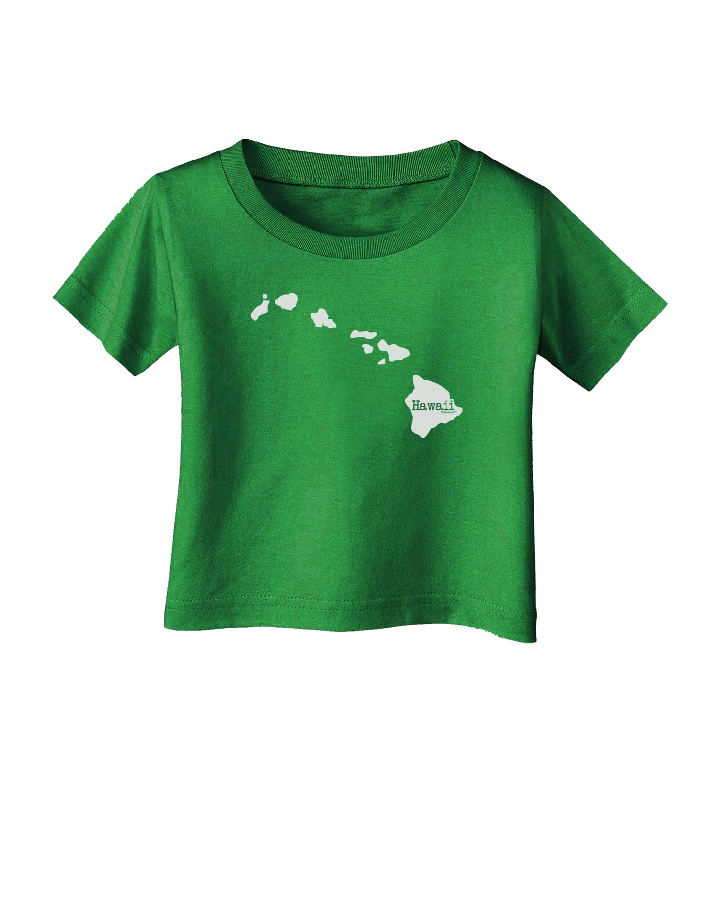 Hawaii - United States Shape Infant T-Shirt Dark by TooLoud-Infant T-Shirt-TooLoud-Clover-Green-06-Months-Davson Sales