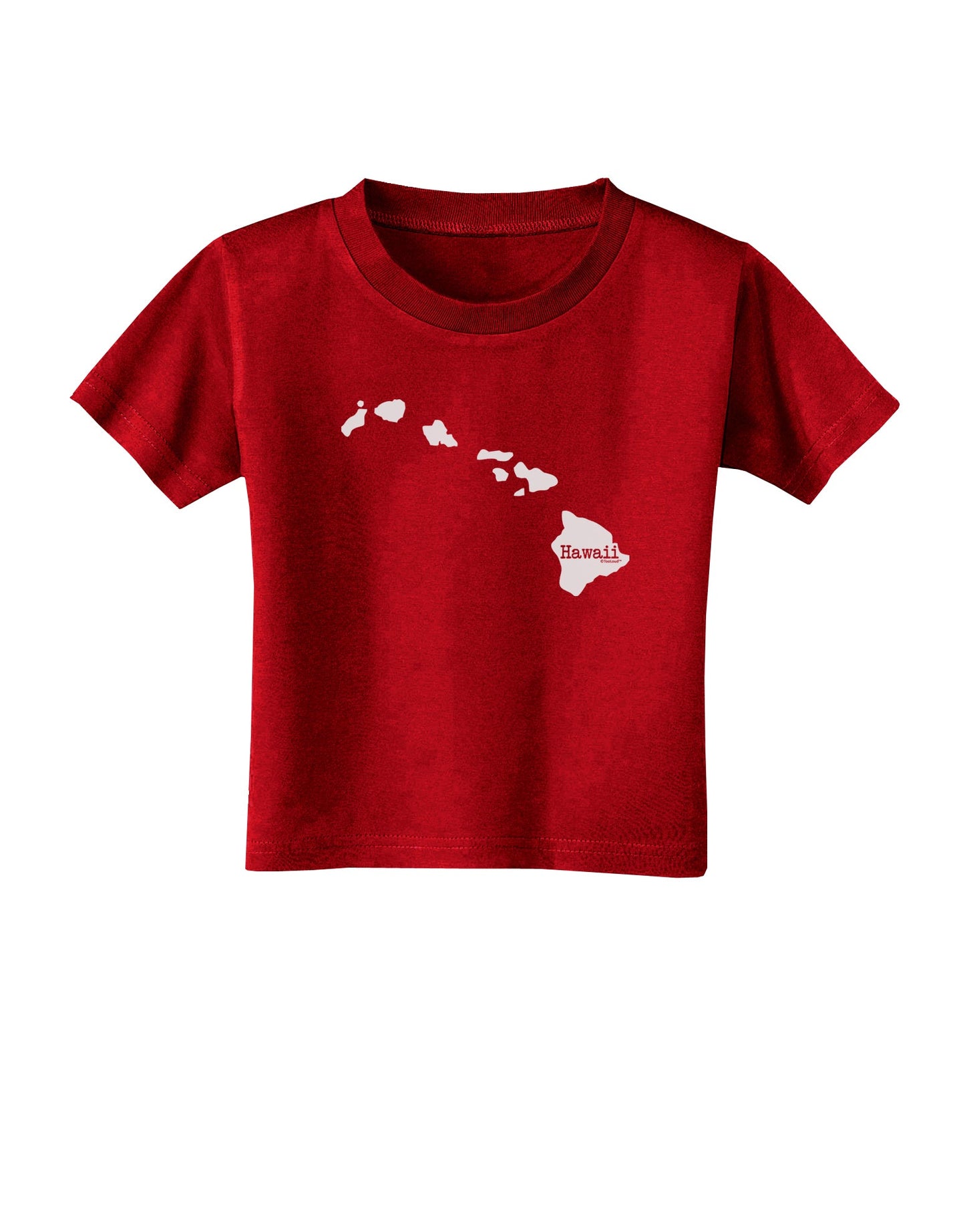 Hawaii - United States Shape Toddler T-Shirt Dark by TooLoud-Toddler T-Shirt-TooLoud-Red-2T-Davson Sales