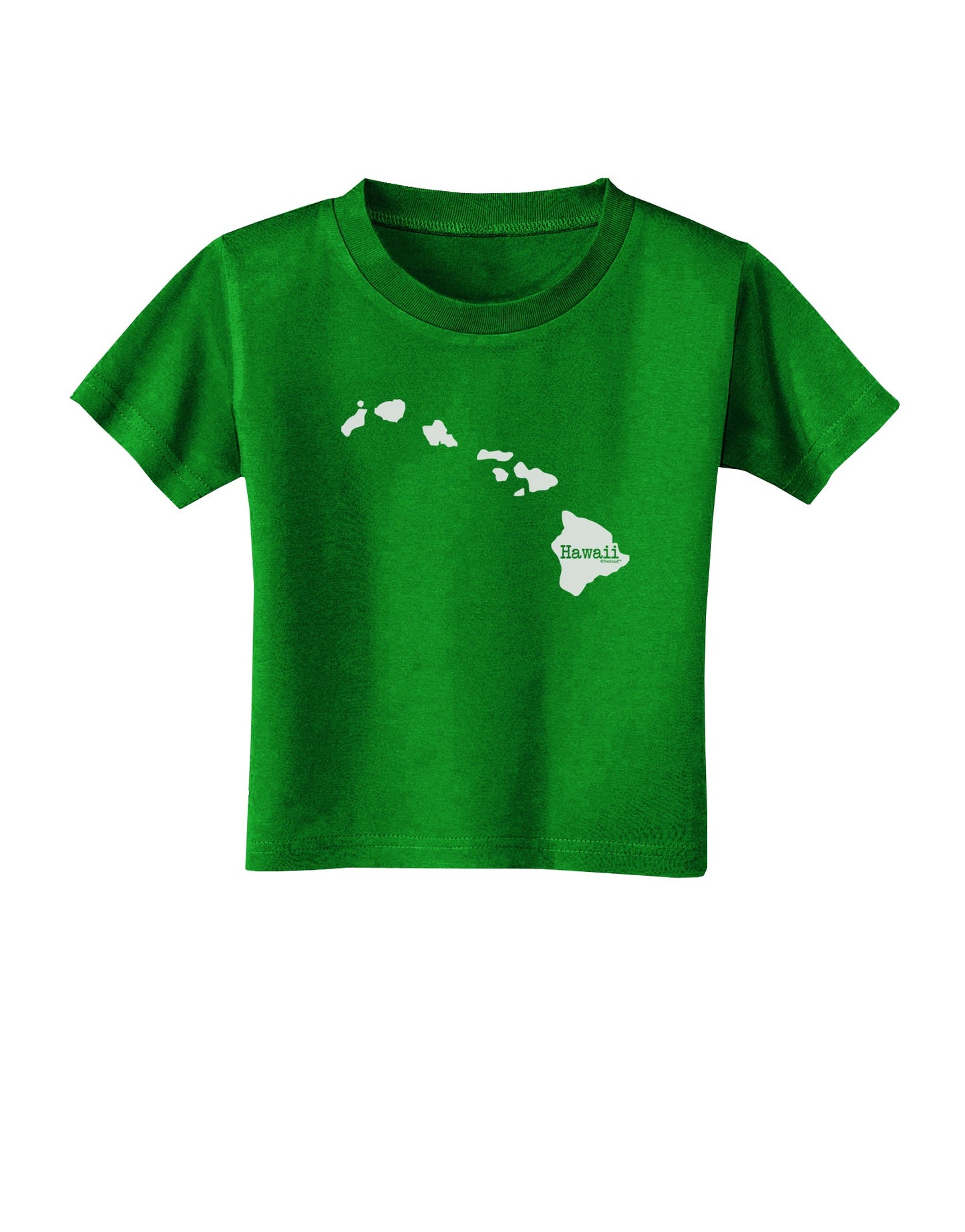 Hawaii - United States Shape Toddler T-Shirt Dark by TooLoud-Toddler T-Shirt-TooLoud-Clover-Green-2T-Davson Sales