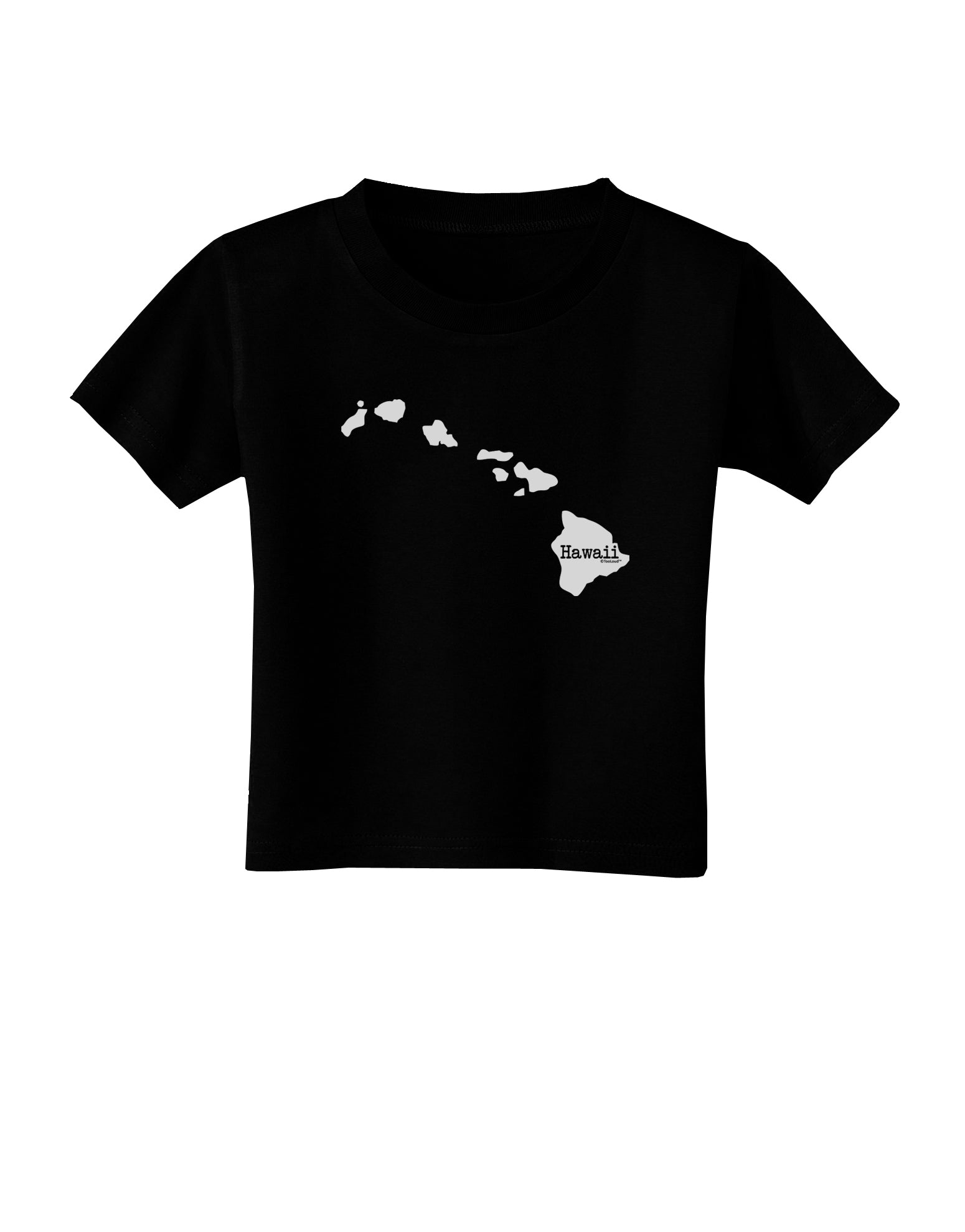 Hawaii - United States Shape Toddler T-Shirt Dark by TooLoud-Toddler T-Shirt-TooLoud-Black-2T-Davson Sales