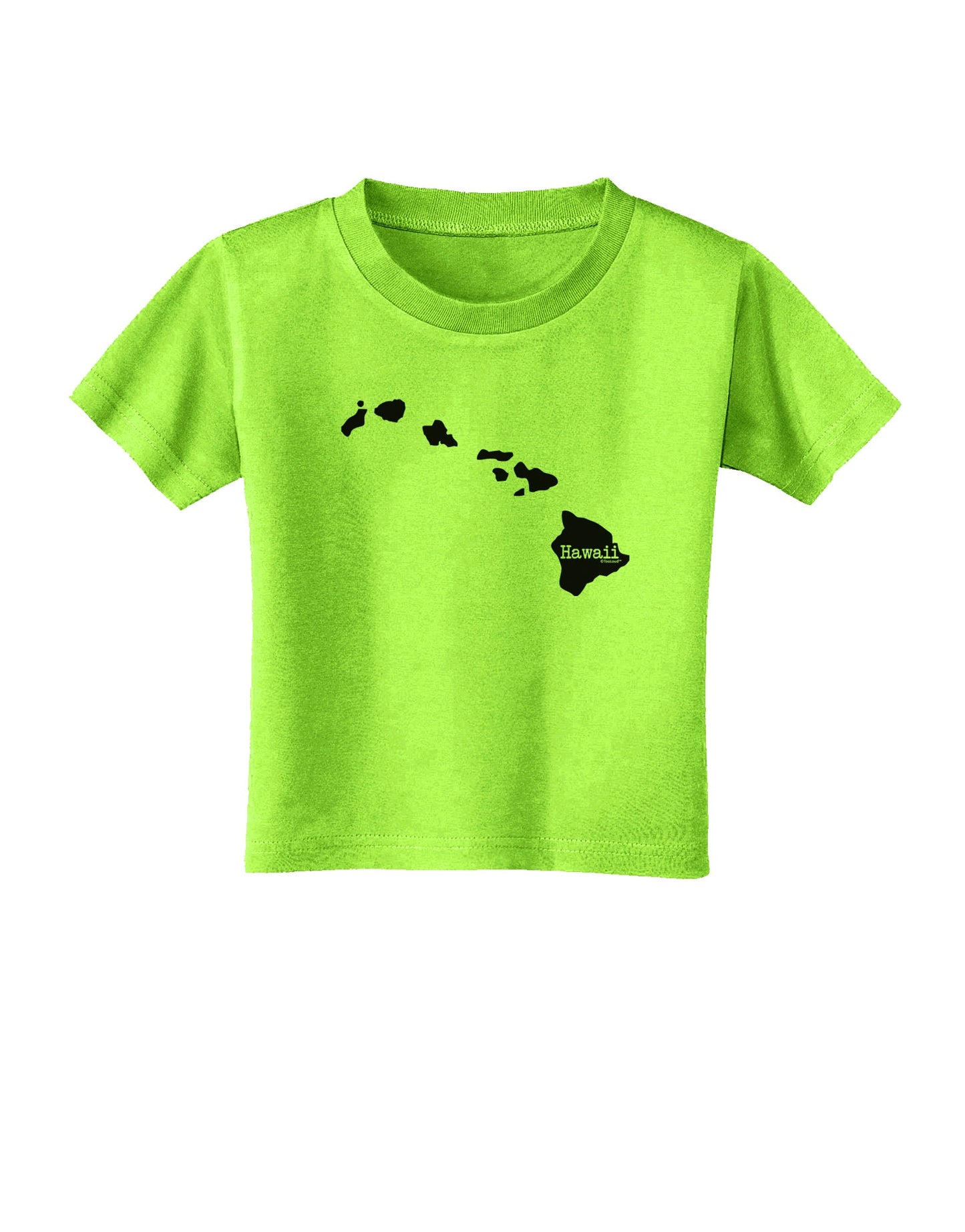 Hawaii - United States Shape Toddler T-Shirt by TooLoud-Toddler T-Shirt-TooLoud-Lime-Green-2T-Davson Sales