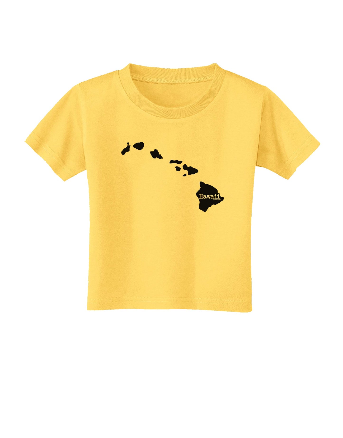 Hawaii - United States Shape Toddler T-Shirt by TooLoud-Toddler T-Shirt-TooLoud-Yellow-2T-Davson Sales