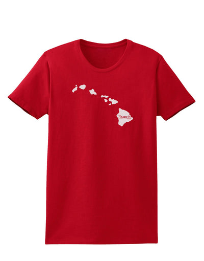 Hawaii - United States Shape Womens Dark T-Shirt by TooLoud-Womens T-Shirt-TooLoud-Red-X-Small-Davson Sales