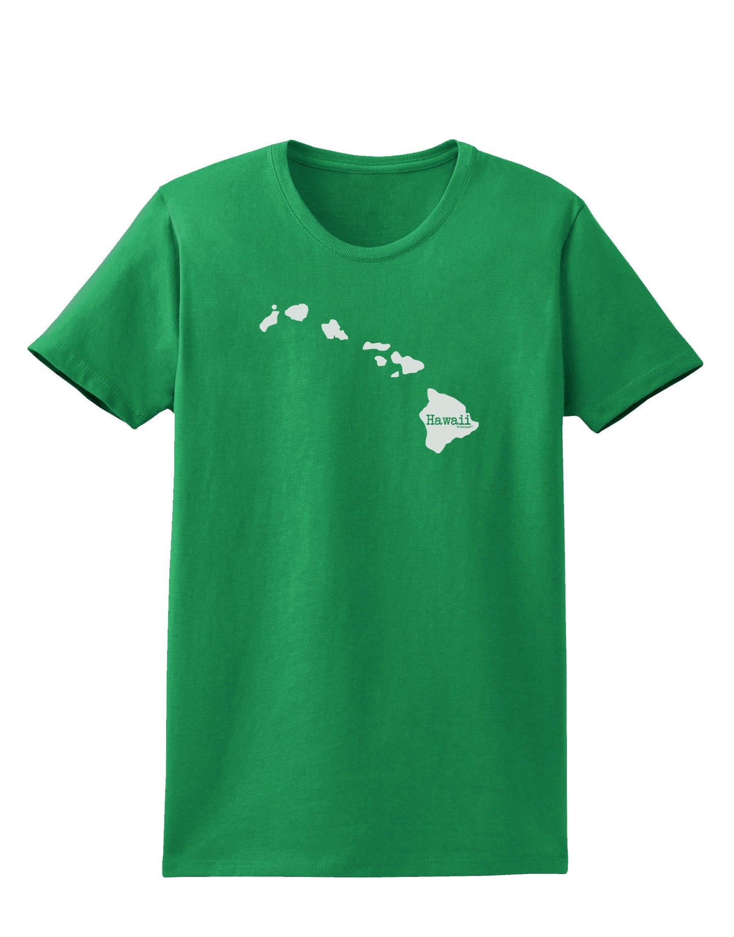Hawaii - United States Shape Womens Dark T-Shirt by TooLoud-Womens T-Shirt-TooLoud-Kelly-Green-X-Small-Davson Sales