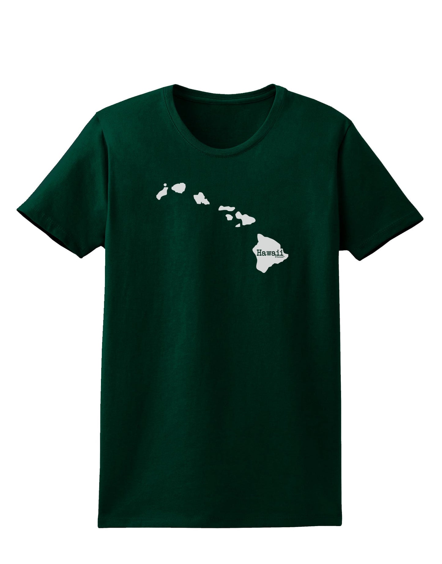Hawaii - United States Shape Womens Dark T-Shirt by TooLoud-Womens T-Shirt-TooLoud-Forest-Green-Small-Davson Sales