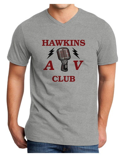 Hawkins AV Club Adult V-Neck T-shirt by TooLoud-Mens V-Neck T-Shirt-TooLoud-HeatherGray-Small-Davson Sales