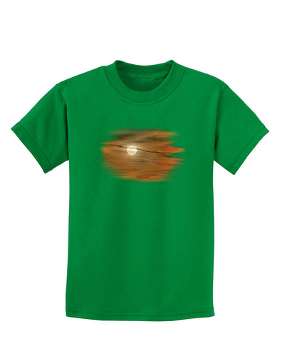 Hazy Moon Childrens Dark T-Shirt-Childrens T-Shirt-TooLoud-Kelly-Green-X-Small-Davson Sales