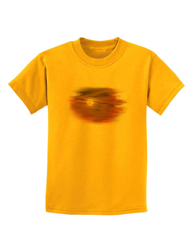 Hazy Moon Childrens T-Shirt-Childrens T-Shirt-TooLoud-Gold-X-Small-Davson Sales