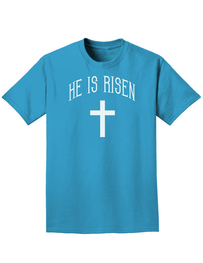 He Is Risen Easter Adult Dark T-Shirt-Mens T-Shirt-TooLoud-Turquoise-Small-Davson Sales