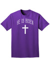 He Is Risen Easter Adult Dark T-Shirt-Mens T-Shirt-TooLoud-Purple-Small-Davson Sales