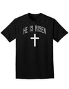 He Is Risen Easter Adult Dark T-Shirt-Mens T-Shirt-TooLoud-Black-Small-Davson Sales