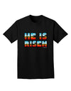 He Is Risen - Easter - Sunrise Letters Adult Dark T-Shirt-Mens T-Shirt-TooLoud-Black-Small-Davson Sales