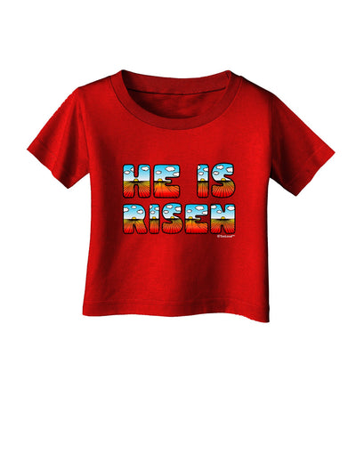 He Is Risen - Easter - Sunrise Letters Infant T-Shirt Dark-Infant T-Shirt-TooLoud-Red-06-Months-Davson Sales