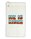 He Is Risen - Easter - Sunrise Letters Micro Terry Gromet Golf Towel 16 x 25 inch by TooLoud-Golf Towel-TooLoud-White-Davson Sales