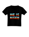 He Is Risen - Easter - Sunrise Letters Toddler T-Shirt Dark-Toddler T-Shirt-TooLoud-Black-2T-Davson Sales
