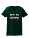 He Is Risen - Easter - Sunrise Letters Womens Dark T-Shirt by TooLoud-Womens T-Shirt-TooLoud-Forest-Green-Small-Davson Sales