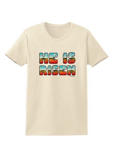 He Is Risen - Easter - Sunrise Letters Womens T-Shirt-Womens T-Shirt-TooLoud-Natural-X-Small-Davson Sales