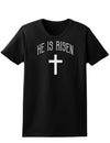 He Is Risen Easter Womens Dark T-Shirt - Ladies-TooLoud-Black-X-Small-Davson Sales