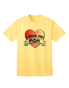 Heart Banner Design Adult T-Shirt by TooLoud - A Perfect Expression of Love for Mothers-Mens T-shirts-TooLoud-Yellow-Small-Davson Sales