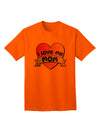 Heart Banner Design Adult T-Shirt by TooLoud - A Perfect Expression of Love for Mothers-Mens T-shirts-TooLoud-Orange-Small-Davson Sales