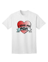 Heart Banner Design Adult T-Shirt by TooLoud - A Perfect Expression of Love for Mothers-Mens T-shirts-TooLoud-White-Small-Davson Sales