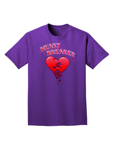 Heart Breaker Cute Adult Dark T-Shirt-Mens T-Shirt-TooLoud-Purple-Small-Davson Sales