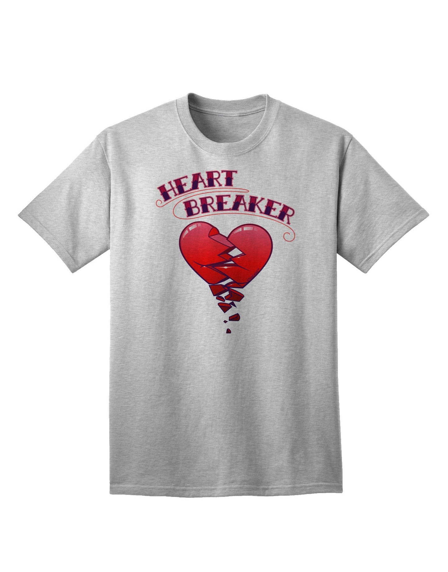 Heart Breaker Cute Adult T-Shirt-Mens T-Shirt-TooLoud-AshGray-Small-Davson Sales
