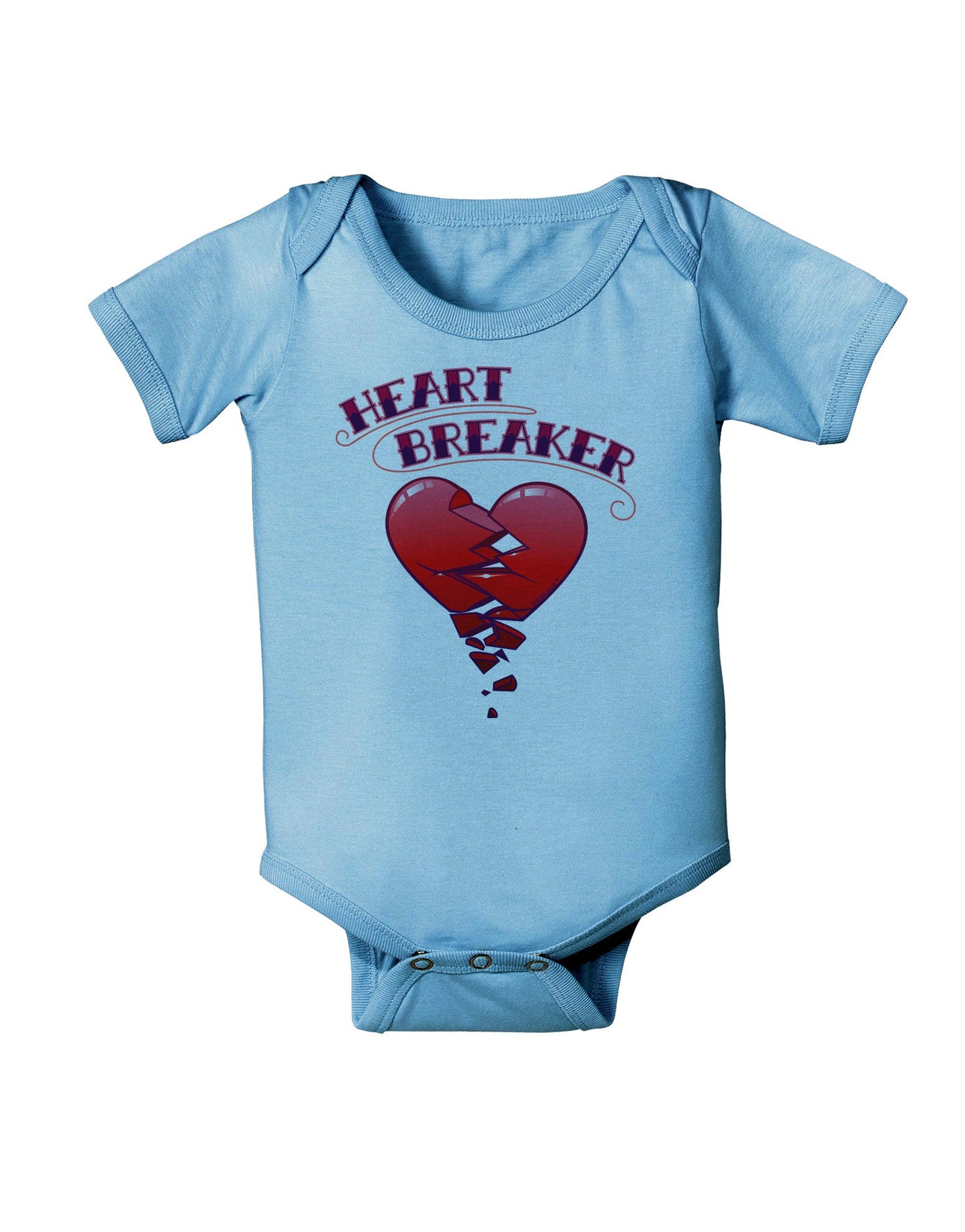 Heart Breaker Cute Baby Romper Bodysuit by-Baby Romper-TooLoud-LightBlue-06-Months-Davson Sales