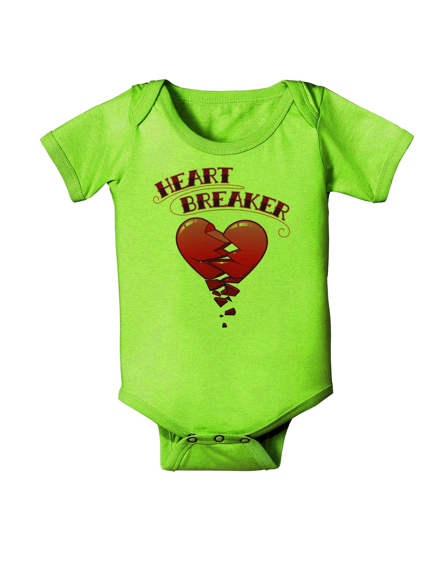 Heart Breaker Cute Baby Romper Bodysuit by-Baby Romper-TooLoud-Lime-06-Months-Davson Sales