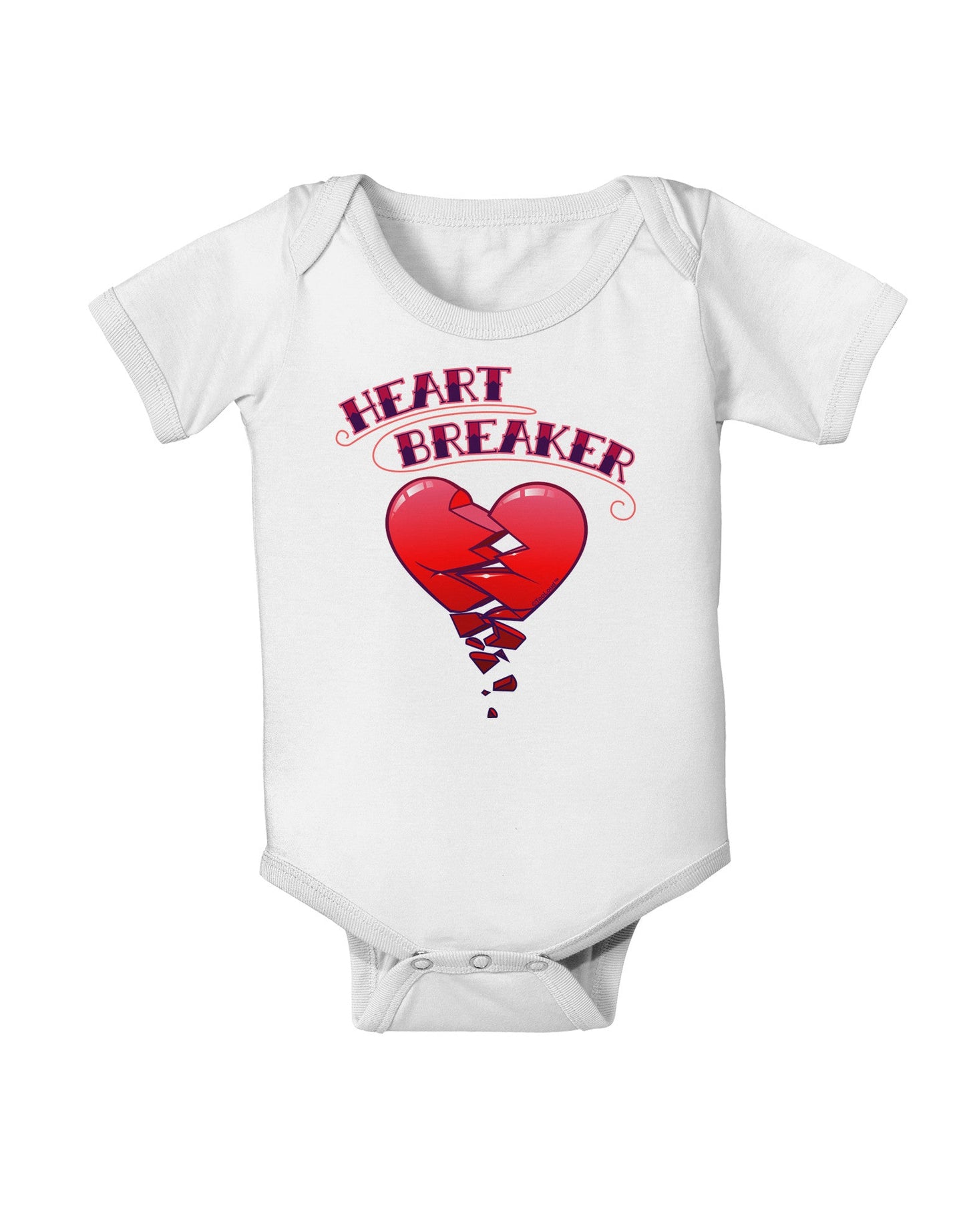 Heart Breaker Cute Baby Romper Bodysuit by-Baby Romper-TooLoud-White-06-Months-Davson Sales