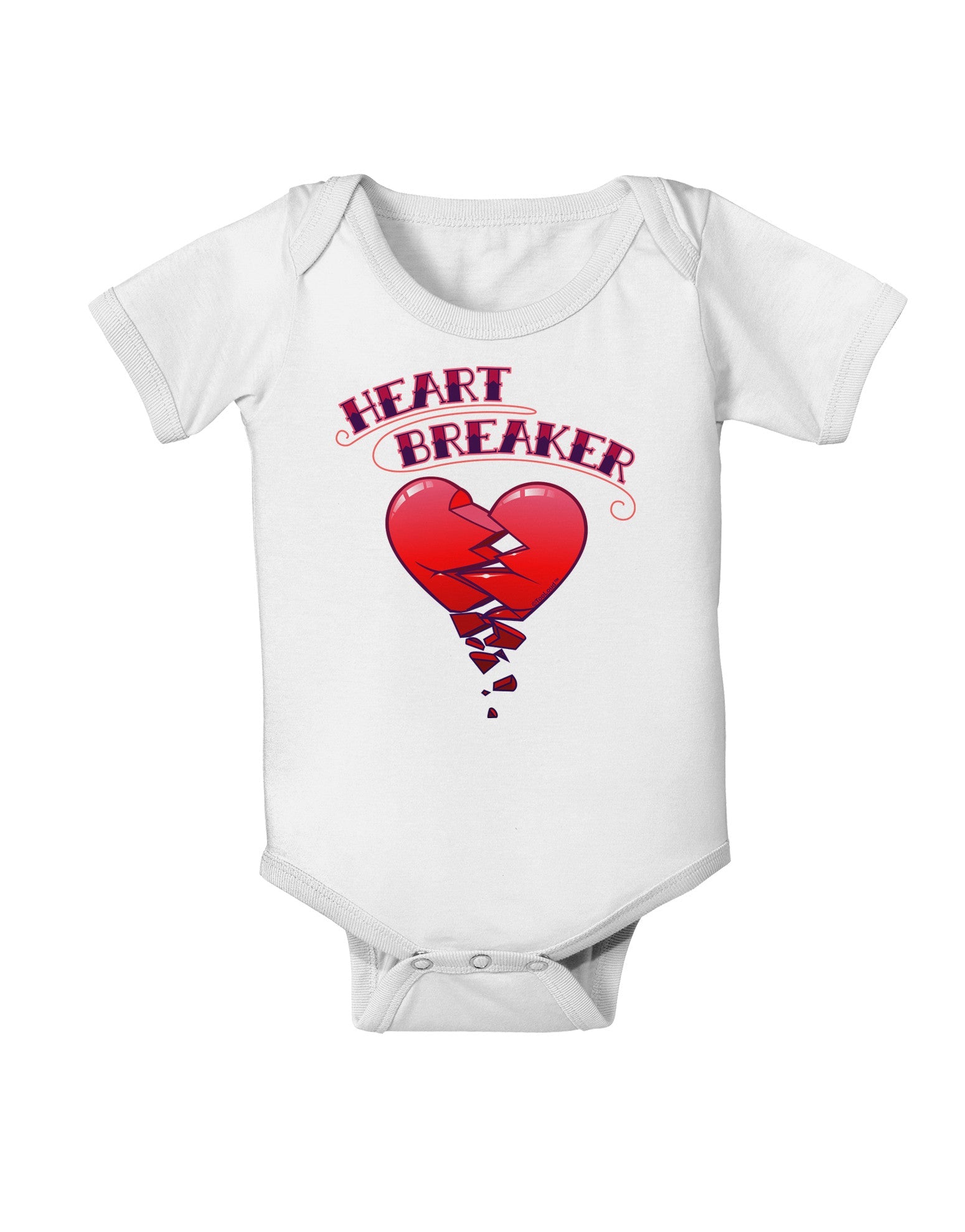 Heart Breaker Cute Baby Romper Bodysuit by-Baby Romper-TooLoud-White-06-Months-Davson Sales