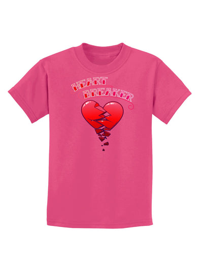 Heart Breaker Cute Childrens Dark T-Shirt-Childrens T-Shirt-TooLoud-Sangria-X-Small-Davson Sales