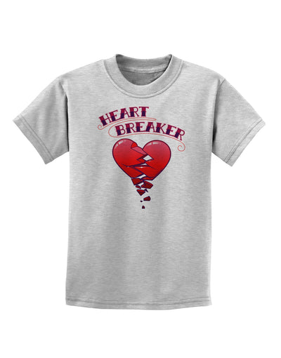 Heart Breaker Cute Childrens T-Shirt-Childrens T-Shirt-TooLoud-AshGray-X-Small-Davson Sales