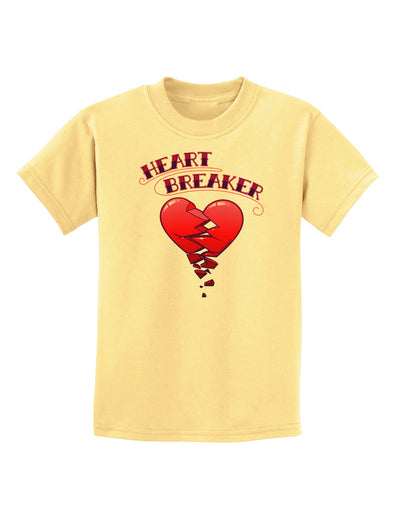 Heart Breaker Cute Childrens T-Shirt-Childrens T-Shirt-TooLoud-Daffodil-Yellow-X-Small-Davson Sales