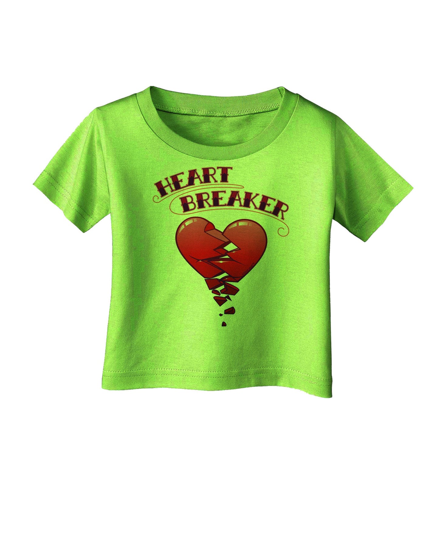 Heart Breaker Cute Infant T-Shirt-Infant T-Shirt-TooLoud-Lime-Green-06-Months-Davson Sales
