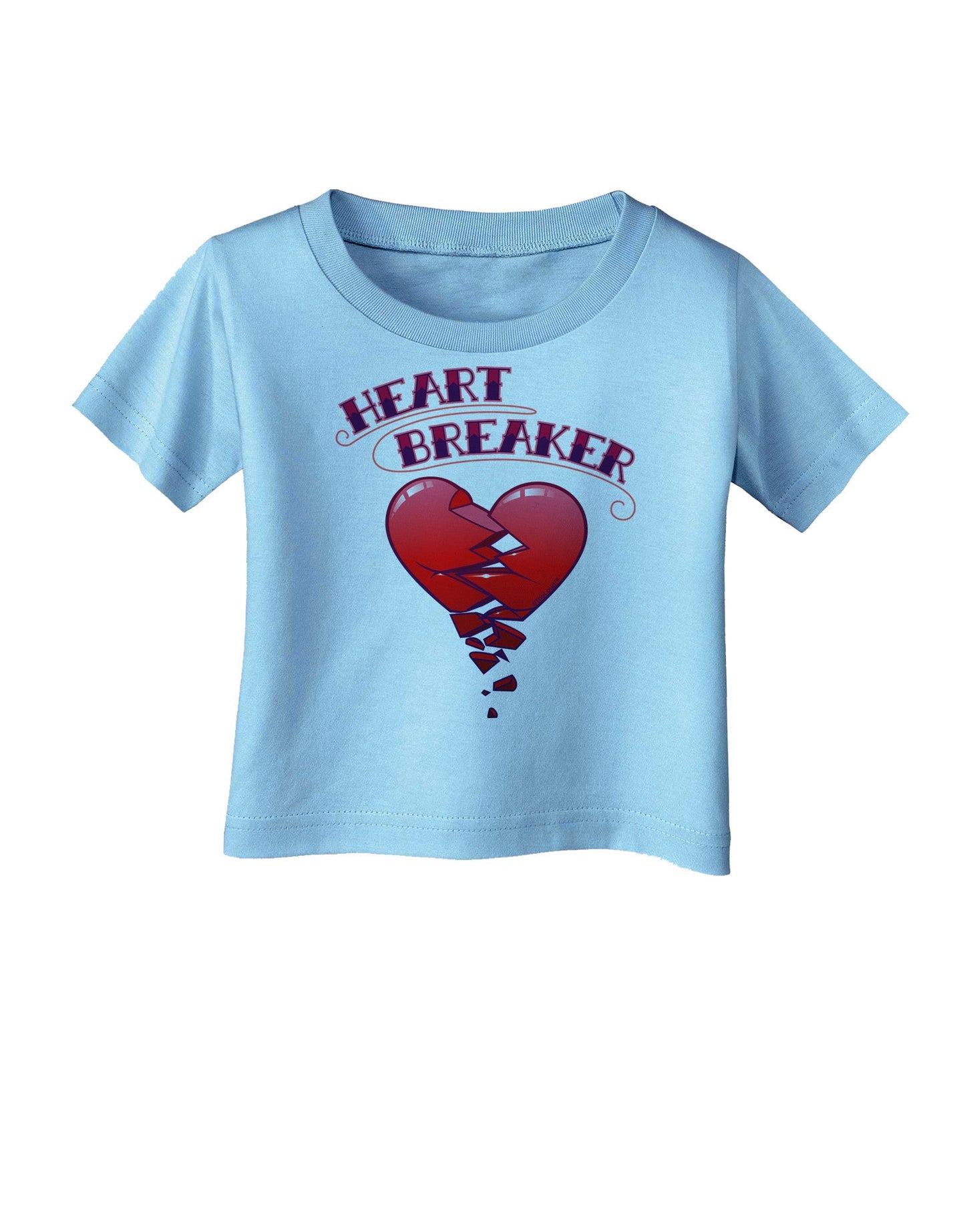 Heart Breaker Cute Infant T-Shirt-Infant T-Shirt-TooLoud-Aquatic-Blue-06-Months-Davson Sales