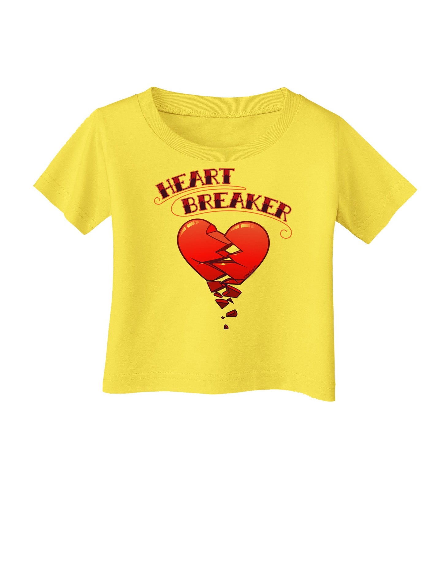 Heart Breaker Cute Infant T-Shirt-Infant T-Shirt-TooLoud-Yellow-06-Months-Davson Sales
