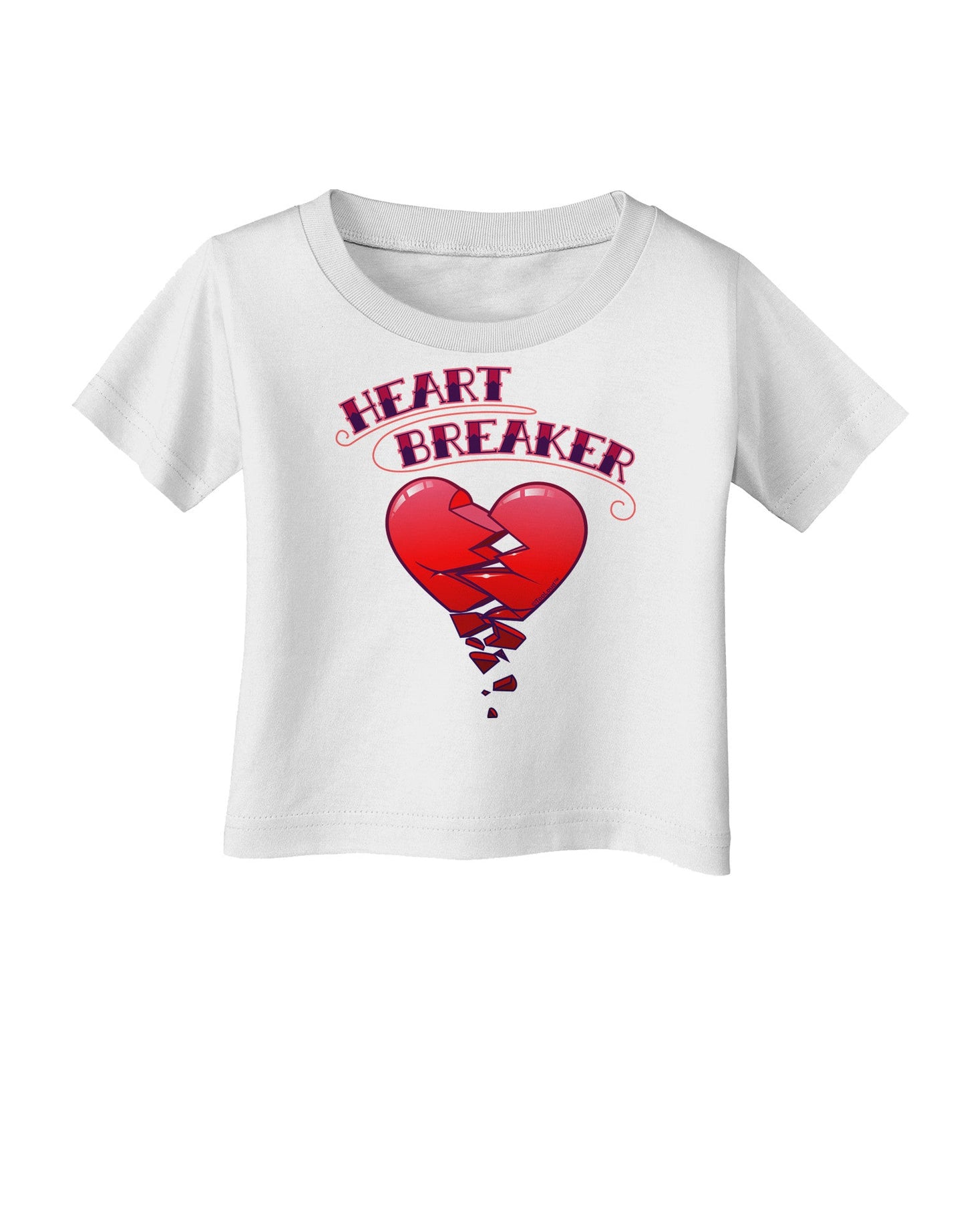 Heart Breaker Cute Infant T-Shirt-Infant T-Shirt-TooLoud-White-06-Months-Davson Sales